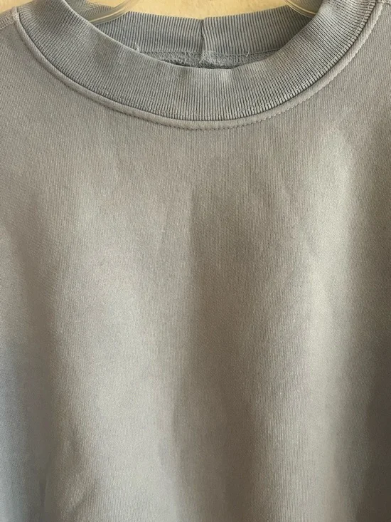 New SLVRLAKE Light Blue Cropped Crewneck Sweatshirt  Size Small Cotton - Picture 12 of 14